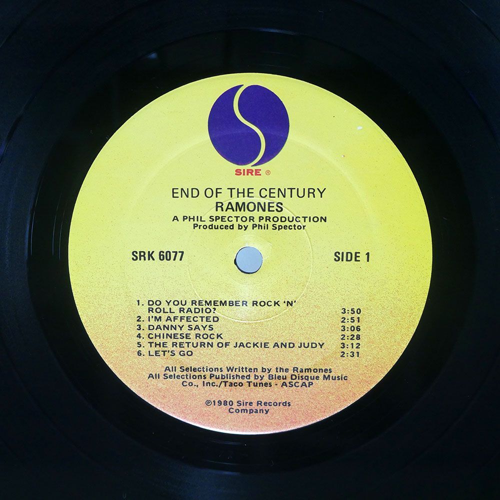 米 ORIGINAL RAMONES/END OF THE CENTURY/SIRE SRK6077 LPの画像2