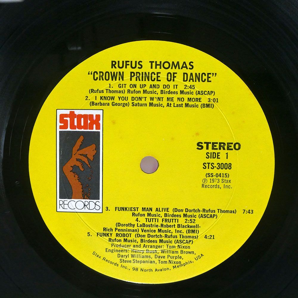 RUFUS THOMAS/CROWN PRINCE OF DANCE/STAX STS3008 LPの画像2