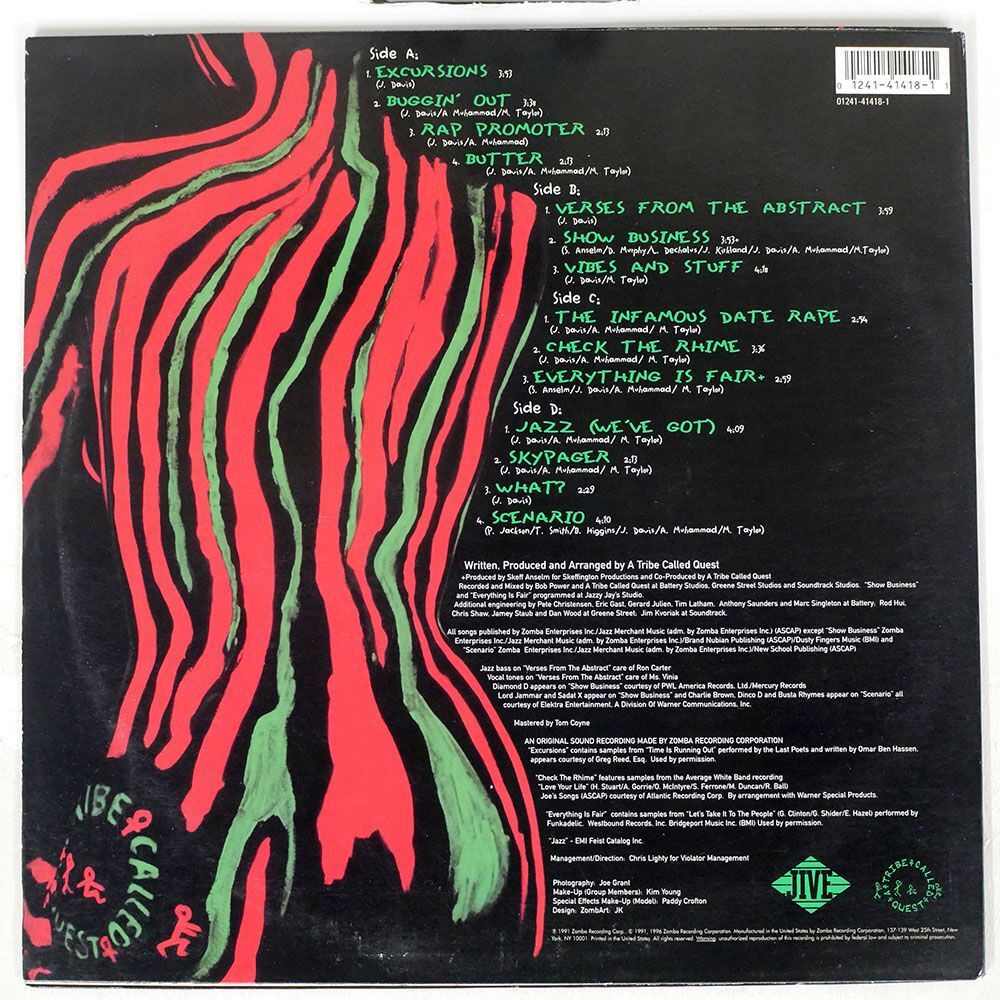 A TRIBE CALLED QUEST/LOW END THEORY/JIVE 01241414181 LP_画像2