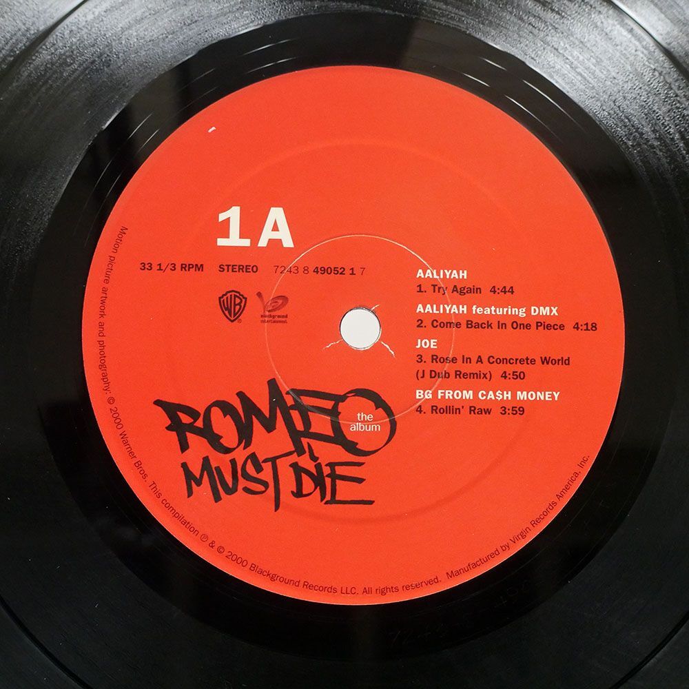 VA/ROMEO MUST DIE - THE ALBUM/BLACKGROUND ENTERTAINMENT 724384905217 LPの画像2