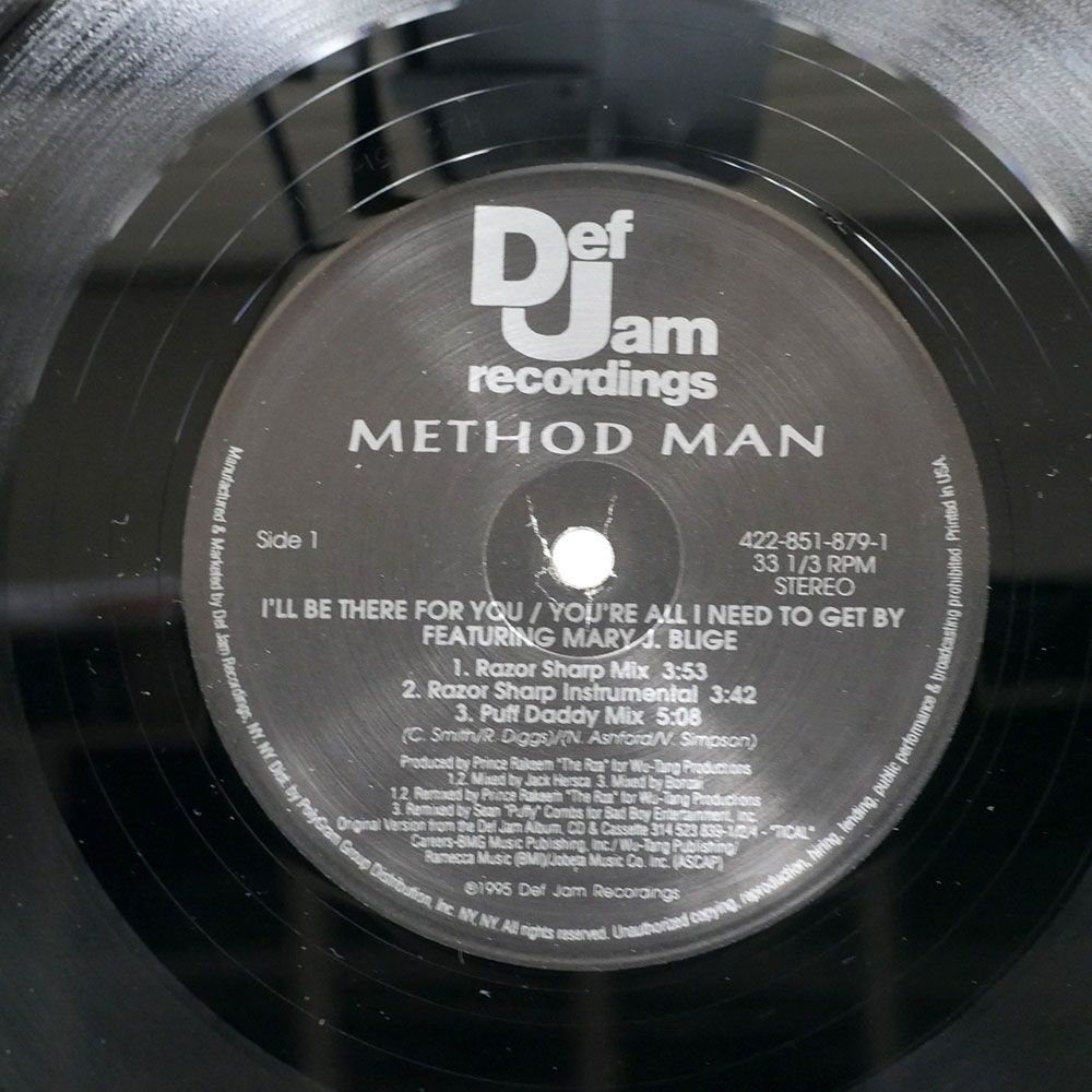 米 METHOD MAN/I’LL BE THERE FOR YOU YOU’RE ALL I NEED TO GET BY/DEF JAM RECORDINGS 4228518791 12_画像2