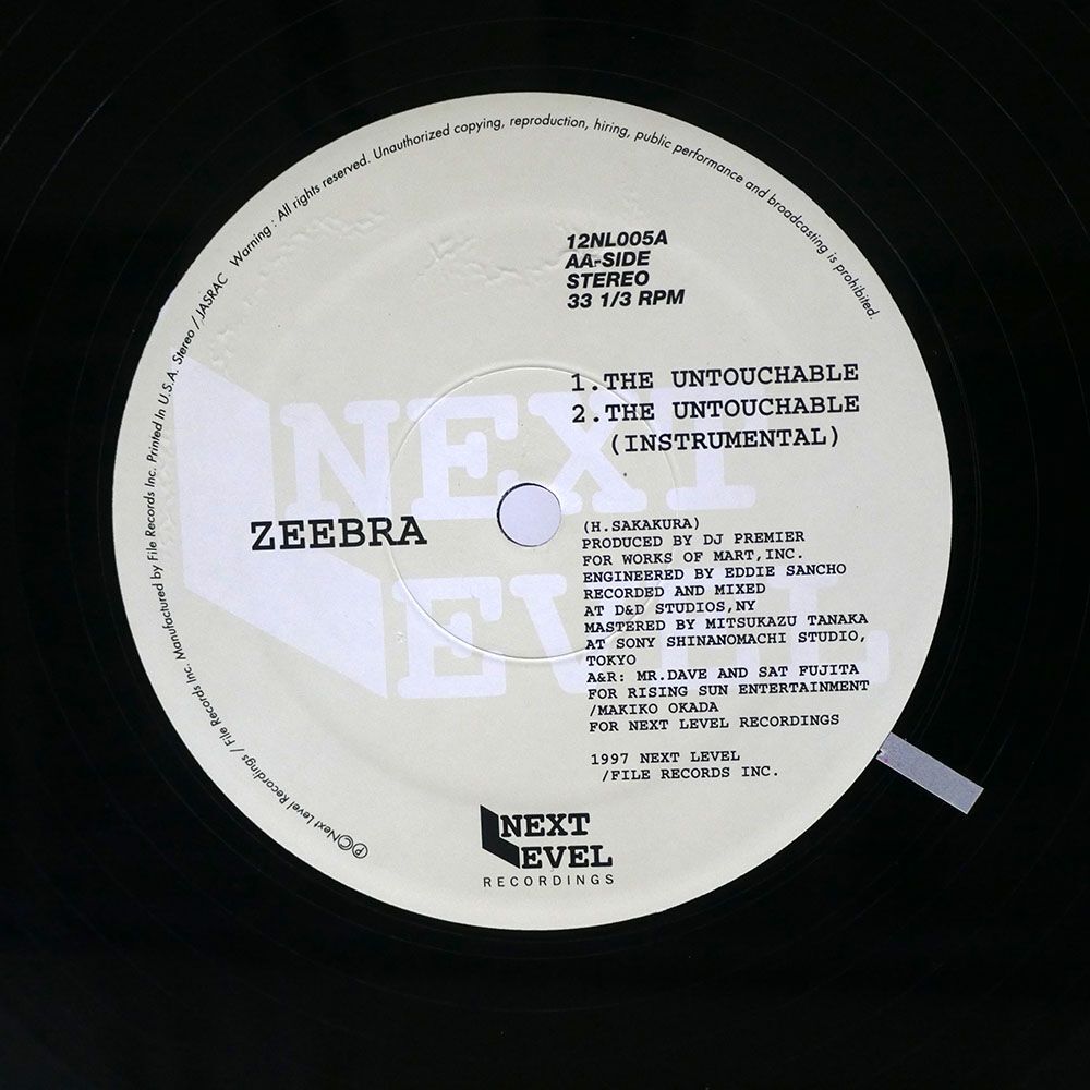 RHYMESTER/マイクの刺客 THE UNTOUCHABLE/NEXT LEVEL RECORDINGS 12NL005A 12の画像2