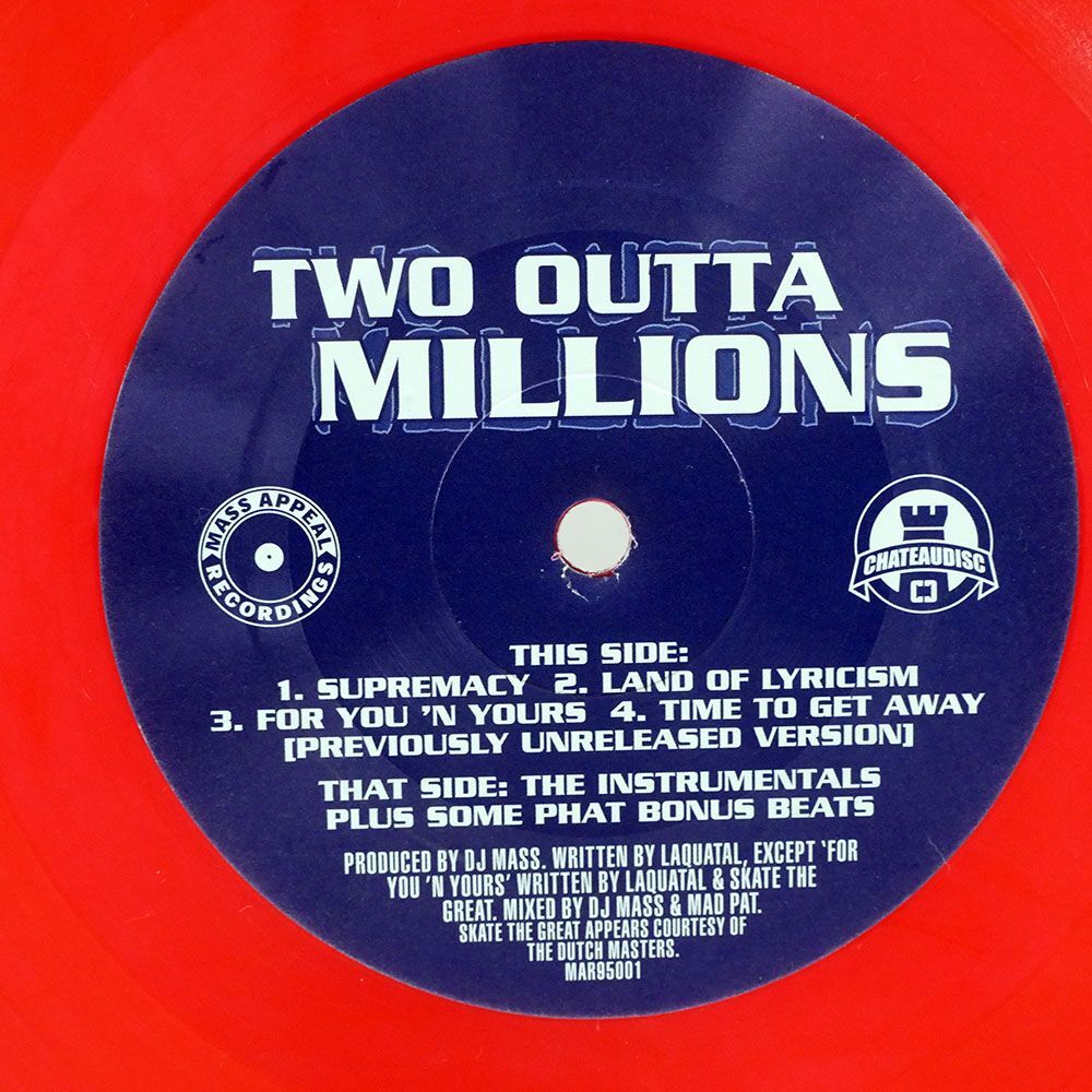 TWO OUTTA MILLIONS/FOR YOU ’N YOURS EP/MASS APPEAL RECORDINGS MAR95001 12の画像1