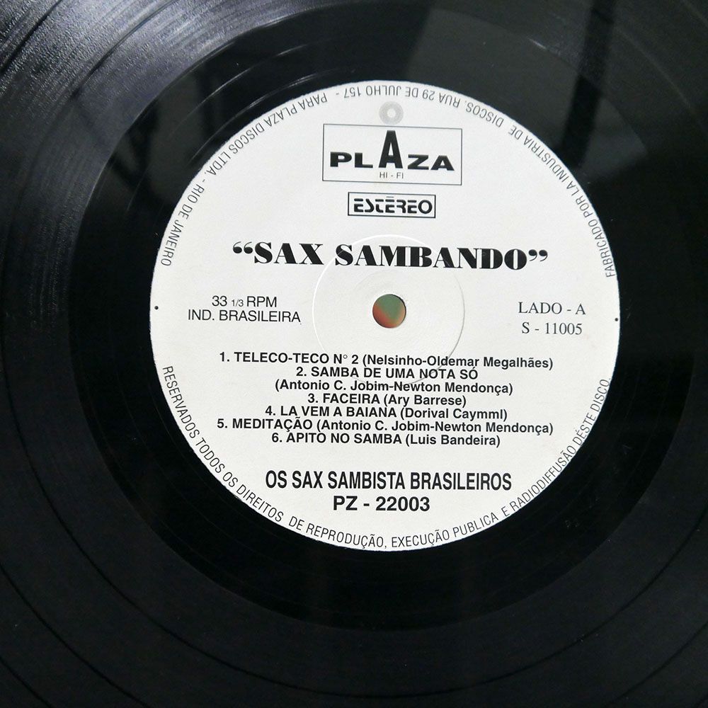 OS SAXSAMBISTAS BRASILEIROS/SAX SAMBANDO/PLAZA PZ22003 LP_画像2