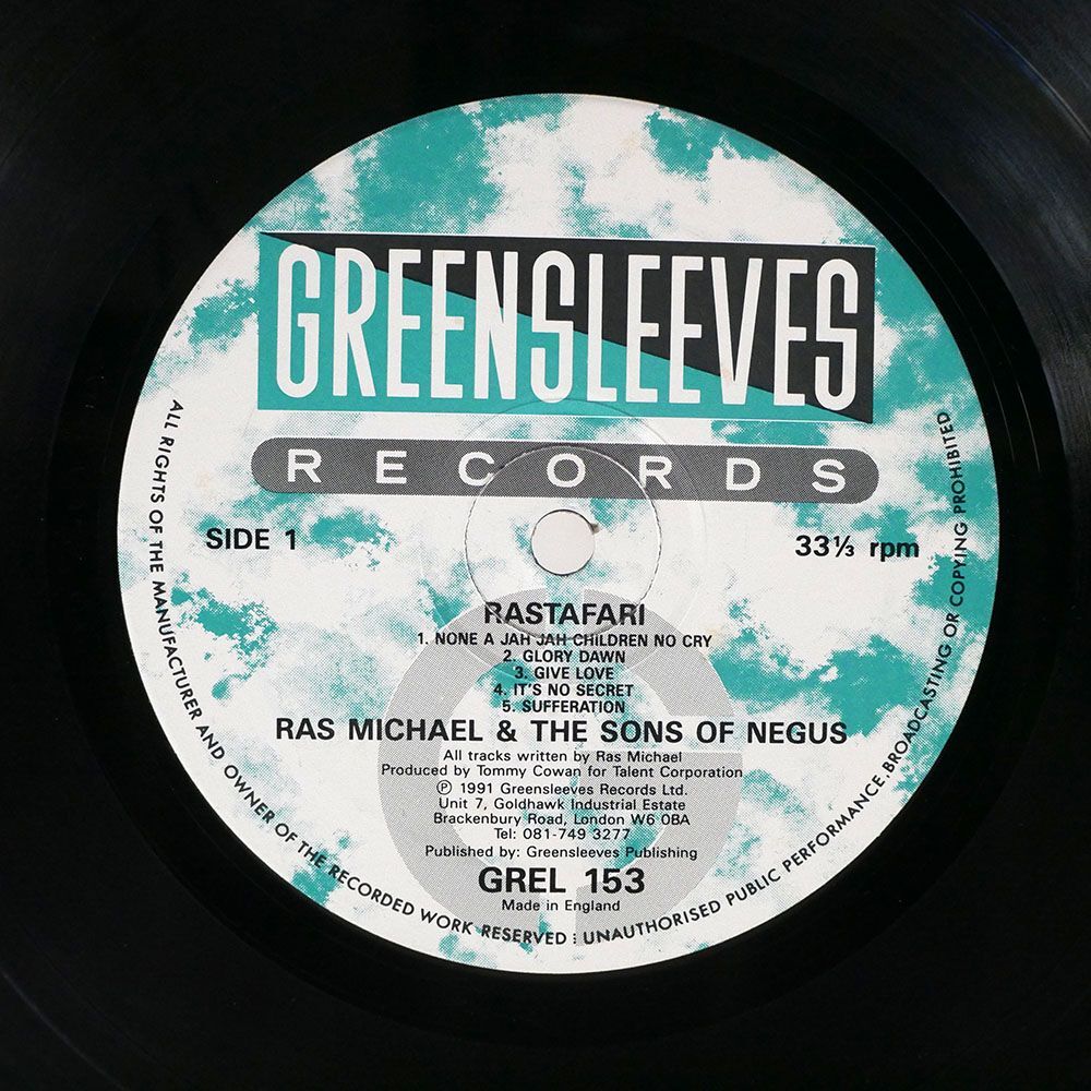 RAS MICHAEL & THE SONS OF NEGUS/RASTAFARI/GREENSLEEVES GREL153 LPの画像2