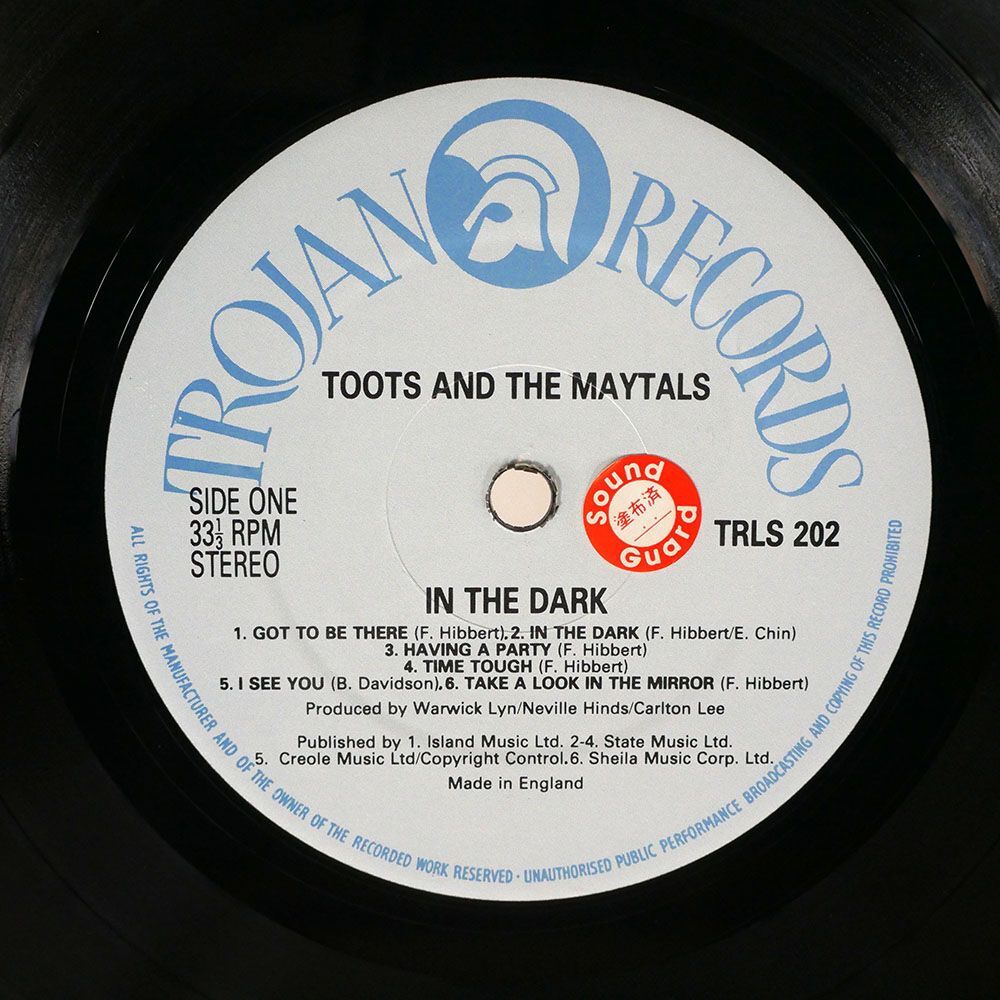 TOOTS & THE MAYTALS/IN THE DARK/TROJAN TRLS202 LPの画像3