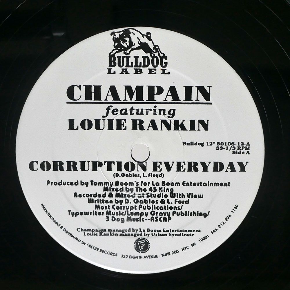 CHMPAIN/CORRUPTION EVERYDAY/BULLDOG LABEL 50106-12 12の画像2