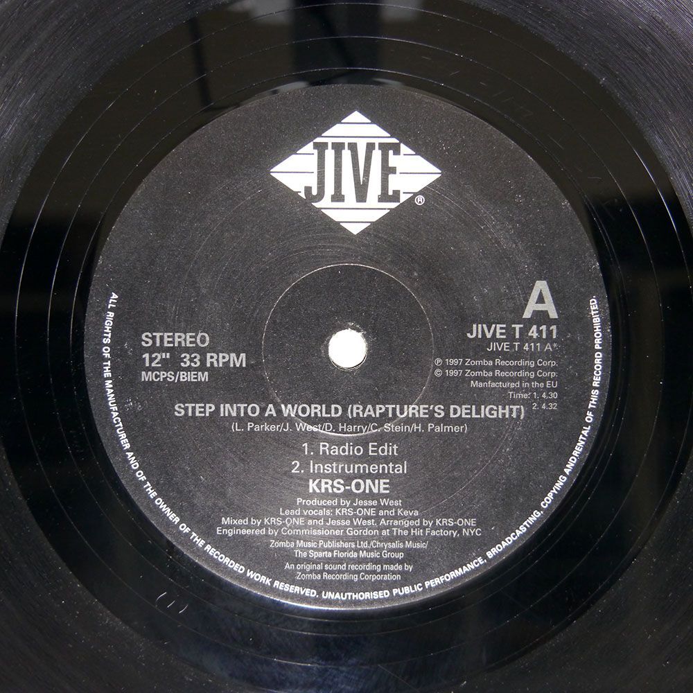 英 KRS ONE/STEP INTO A WORLD (RAPTURES DELIGHT)/JIVE JIVET411 12の画像2