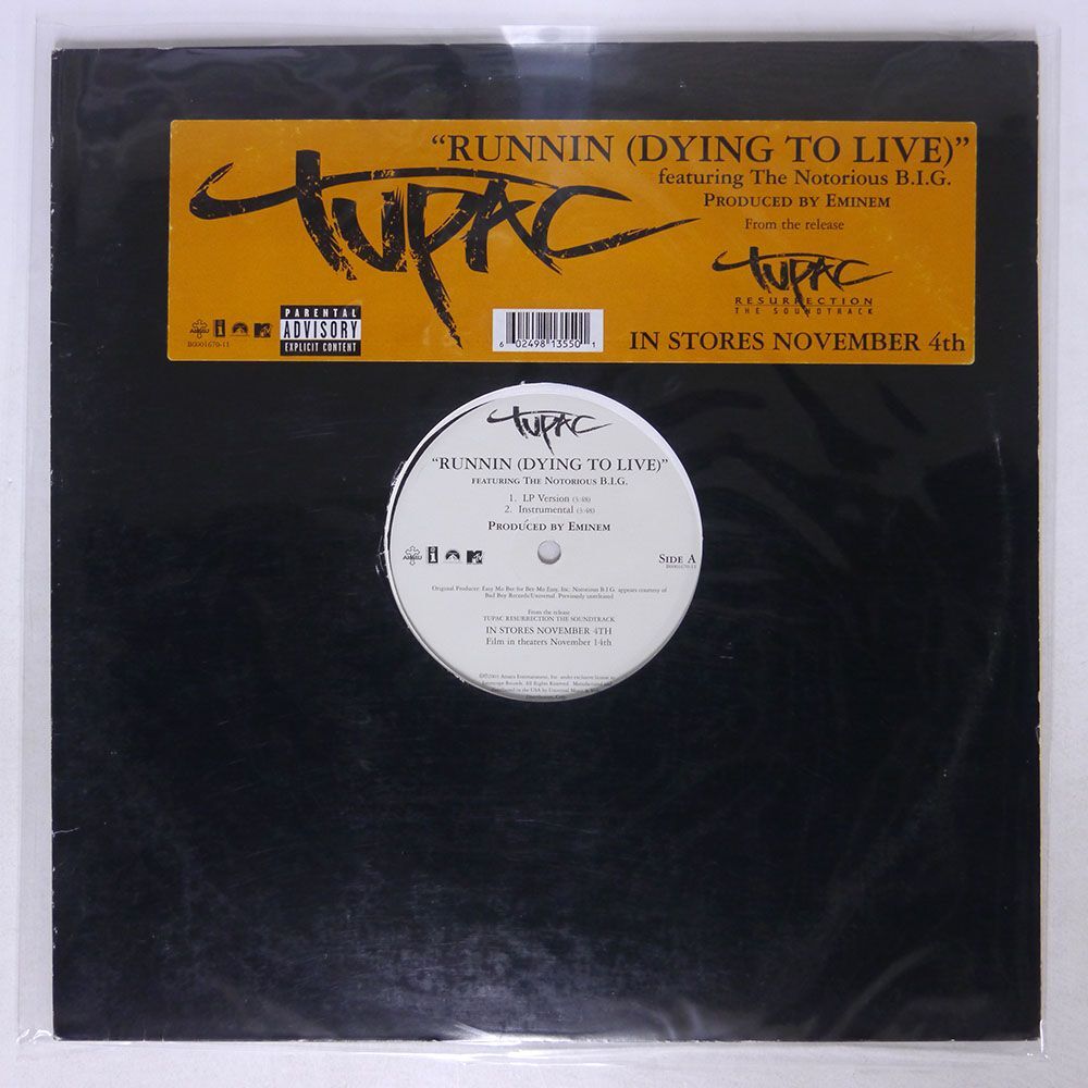 米 2PAC/RUNNIN (DYING TO LIVE)/AMARU ENTERTAINMENT B000167011 12の画像1