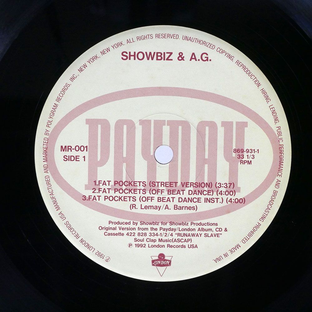 SHOWBIZ & A.G./FAT POCKETS/LONDON MR001 12_画像2