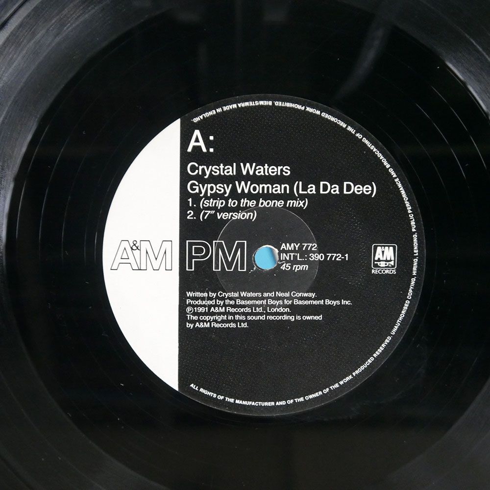 英 CRYSTAL WATERS/GYPSY WOMAN (LA DA DEE)/AMPM AMY772 12の画像2