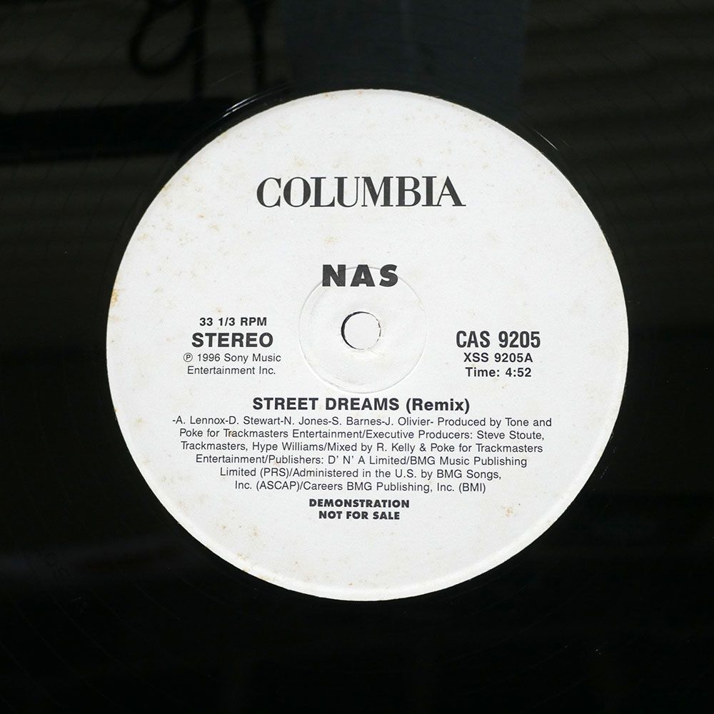 米 プロモ NAS/STREET DREAMS (REMIX)/COLUMBIA CAS9205 12の画像1