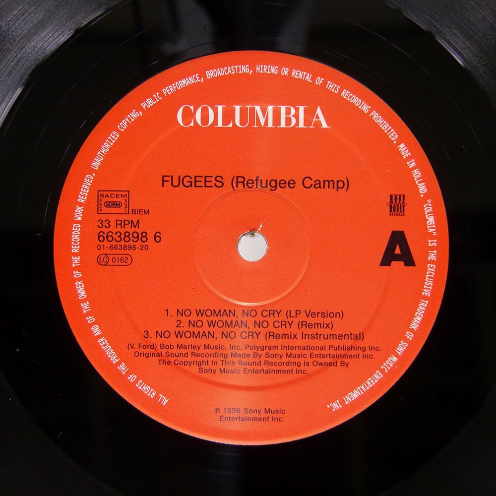 FUGEES/NO WOMAN, NO CRY/COLUMBIA COL6638986 12_画像2