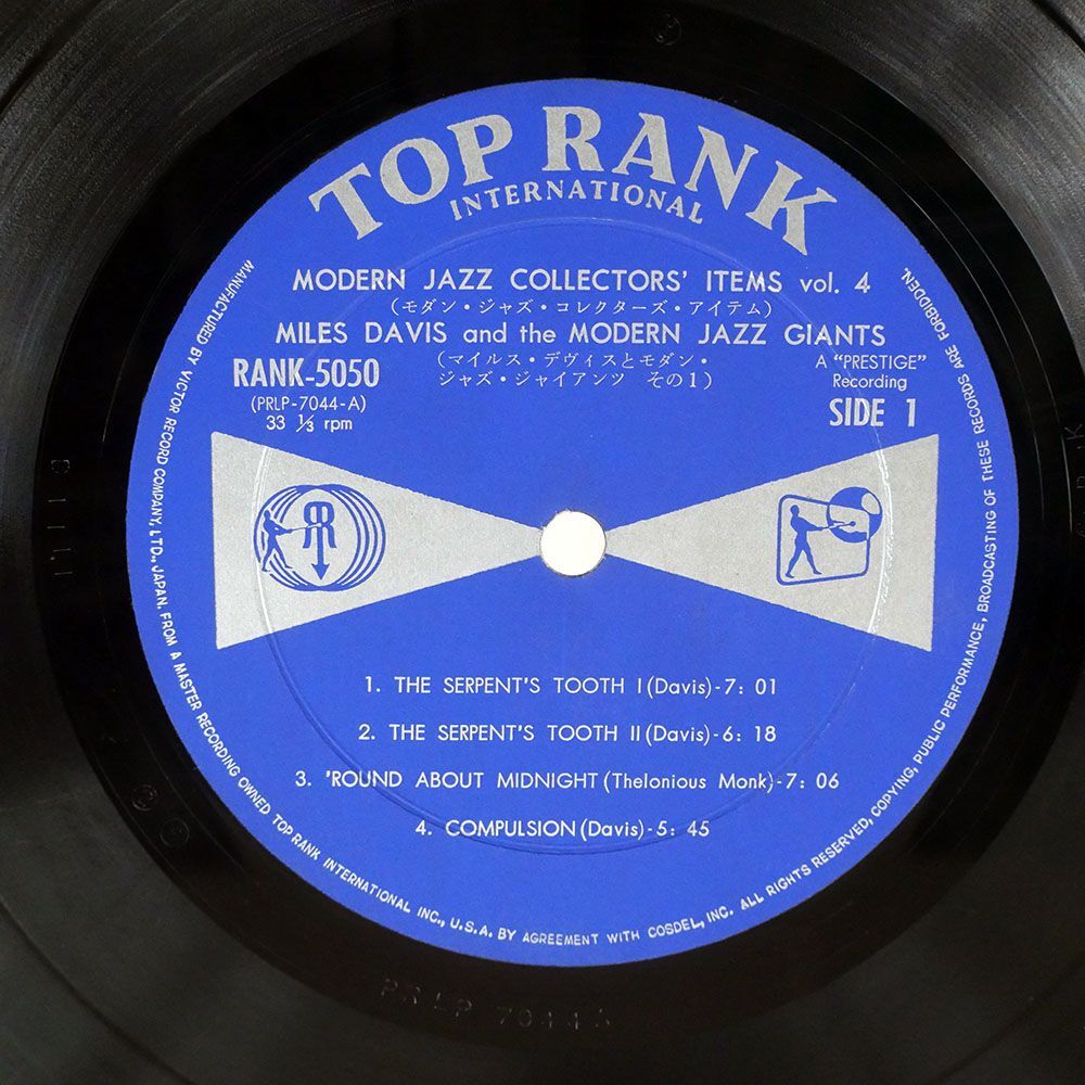 MILES DAVIS/MODERN JAZZ COLLECTORS’ ITEMS/TOP RANK INTERNATIONAL RANK-5050 LPの画像2