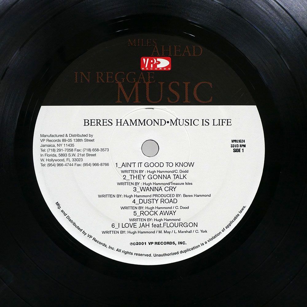 米 BERES HAMMOND/MUSICISLIFE/VP VPRL1624 LPの画像2