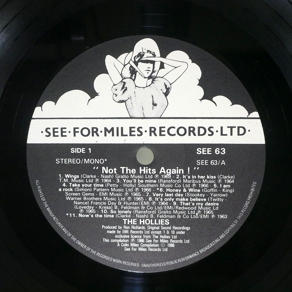 英 HOLLIES/NOT THE HITS AGAIN/SEE FOR MILES RECORDS LTD. SEE63 LP_画像2