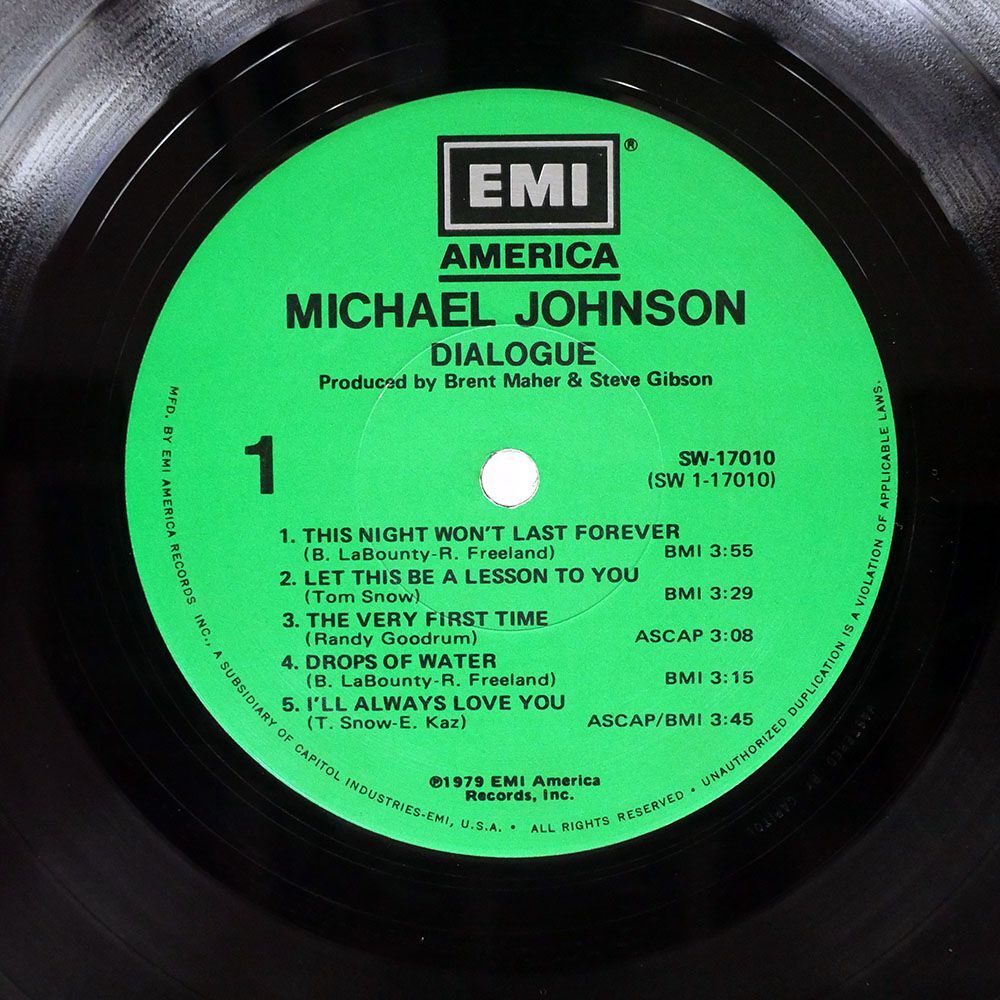 米 MICHAEL JOHNSON/DIALOGUE/EMI AMERICA SW17010 LPの画像2