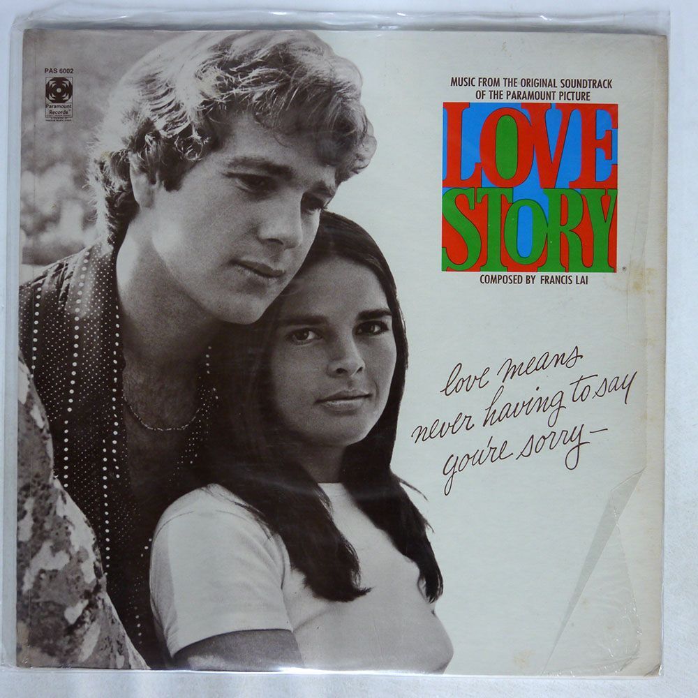 米 OST (FRANCIS LAI)/LOVE STORY (MUSIC FROM THE ORIGINAL SOUNDTRACK)/PARAMOUNT PAS6002 LP_画像1