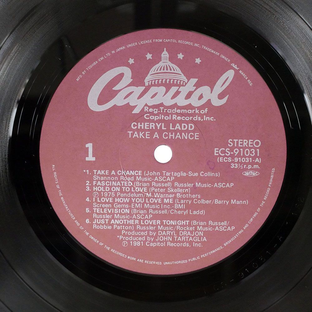 帯付き CHERYL LADD/TAKE A CHANCE/CAPITOL ECS91031 LPの画像2