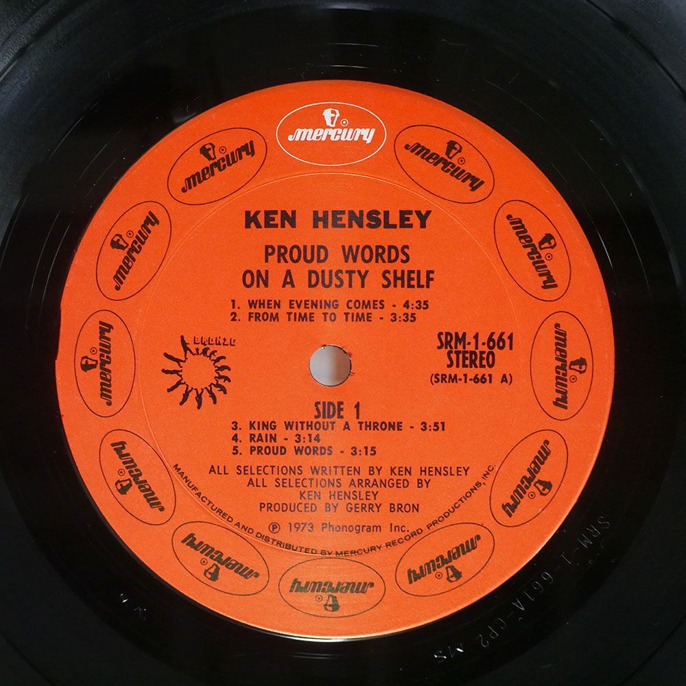 KEN HENSLEY/PROUD WORDS ON A DUSTY SHELF/MERCURY SRM1661 LPの画像2