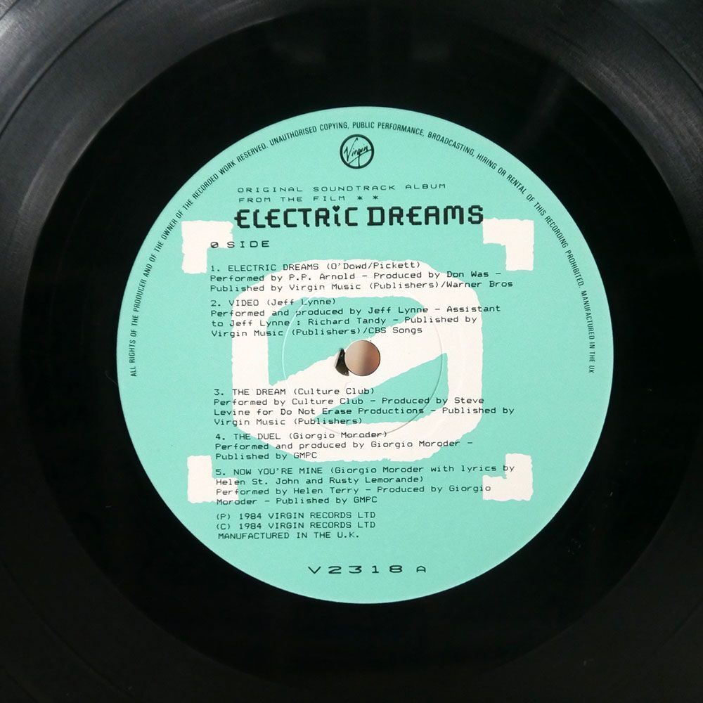 英 外カバー VA/ELECTRIC DREAMS/VIRGIN V2318 LPの画像2