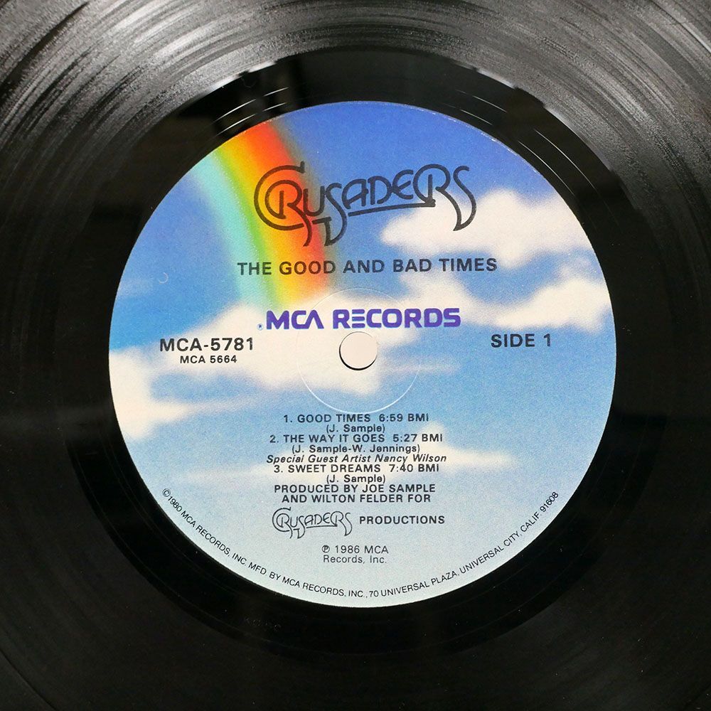 米 CRUSADERS/GOOD AND BAD TIMES/MCA MCA5781 LPの画像2