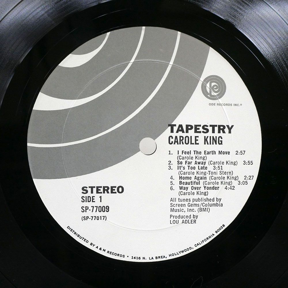 CAROLE KING/TAPESTRY/ODE SP77009 LPの画像2