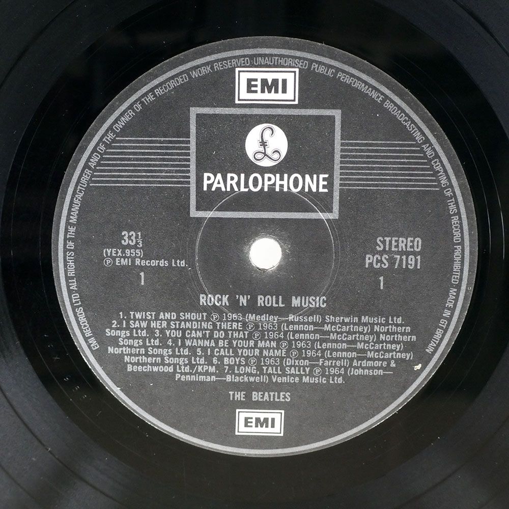 英 BEATLES/ROCK N’ ROLL MUSIC/PARLOPHONE PCS7191 LPの画像2