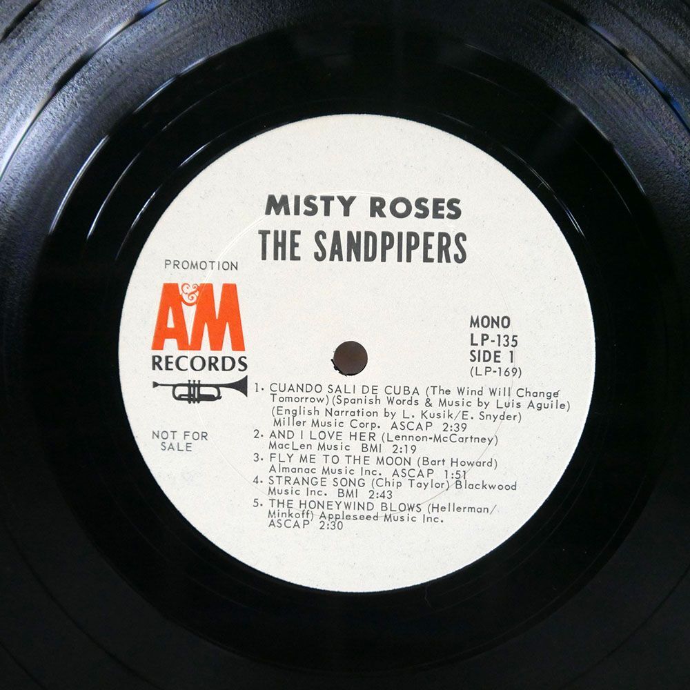 米 SANDPIPERS/MISTY ROSES/A&M LP135 LPの画像2