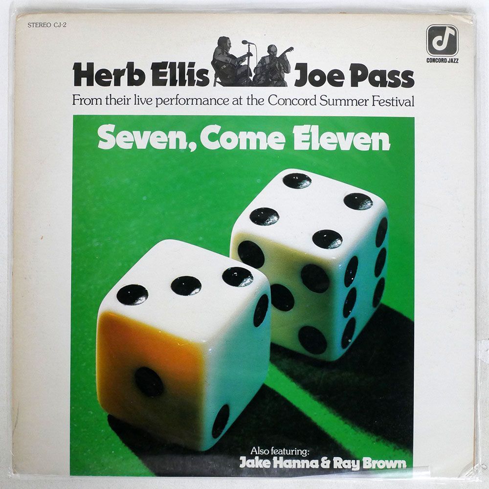 HERB ELLIS/SEVEN, COME ELEVEN (FROM THEIR LIVE PERFORMANCE AT THE CONCORD SUMMER FESTIVAL)/CONCORD JAZZ CJ2 LPの画像1