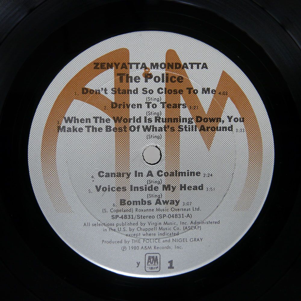米 POLICE/ZENYATTA MONDATTA/A&M SP4831 LPの画像2