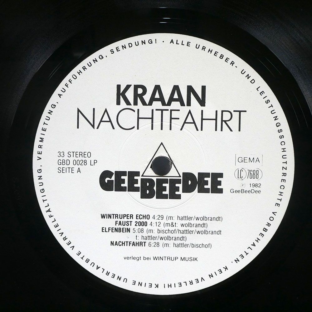 KRAAN/NACHTFAHRT/GEEBEEDEE GBD0028 LP_画像2