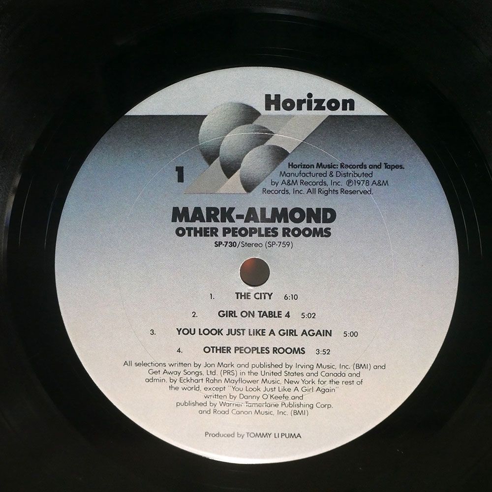 MARK-ALMOND/OTHER PEOPLES ROOMS/HORIZON SP730 LPの画像2