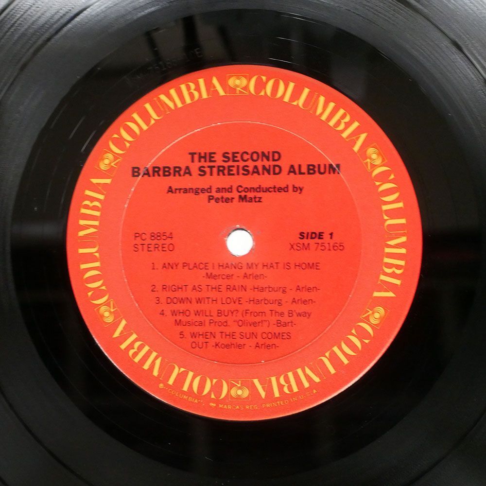 米 BARBRA STREISAND/SECOND ALBUM/COLUMBIA PC8854 LP_画像2