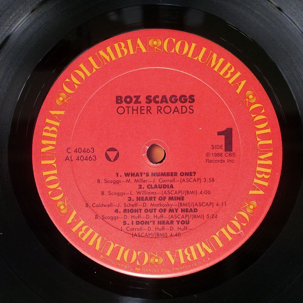 米 BOZ SCAGGS/OTHER ROADS/CBSSONY C40463 LPの画像2