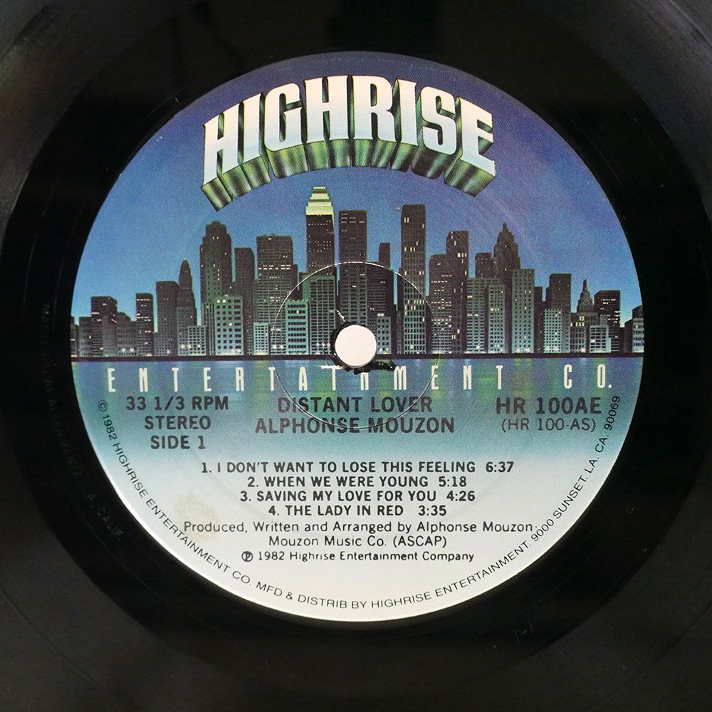 ALPHONSE MOUZON/DISTANT LOVER/HIGHRISE ENTERTAINMENT CO. HR100AE LPの画像2