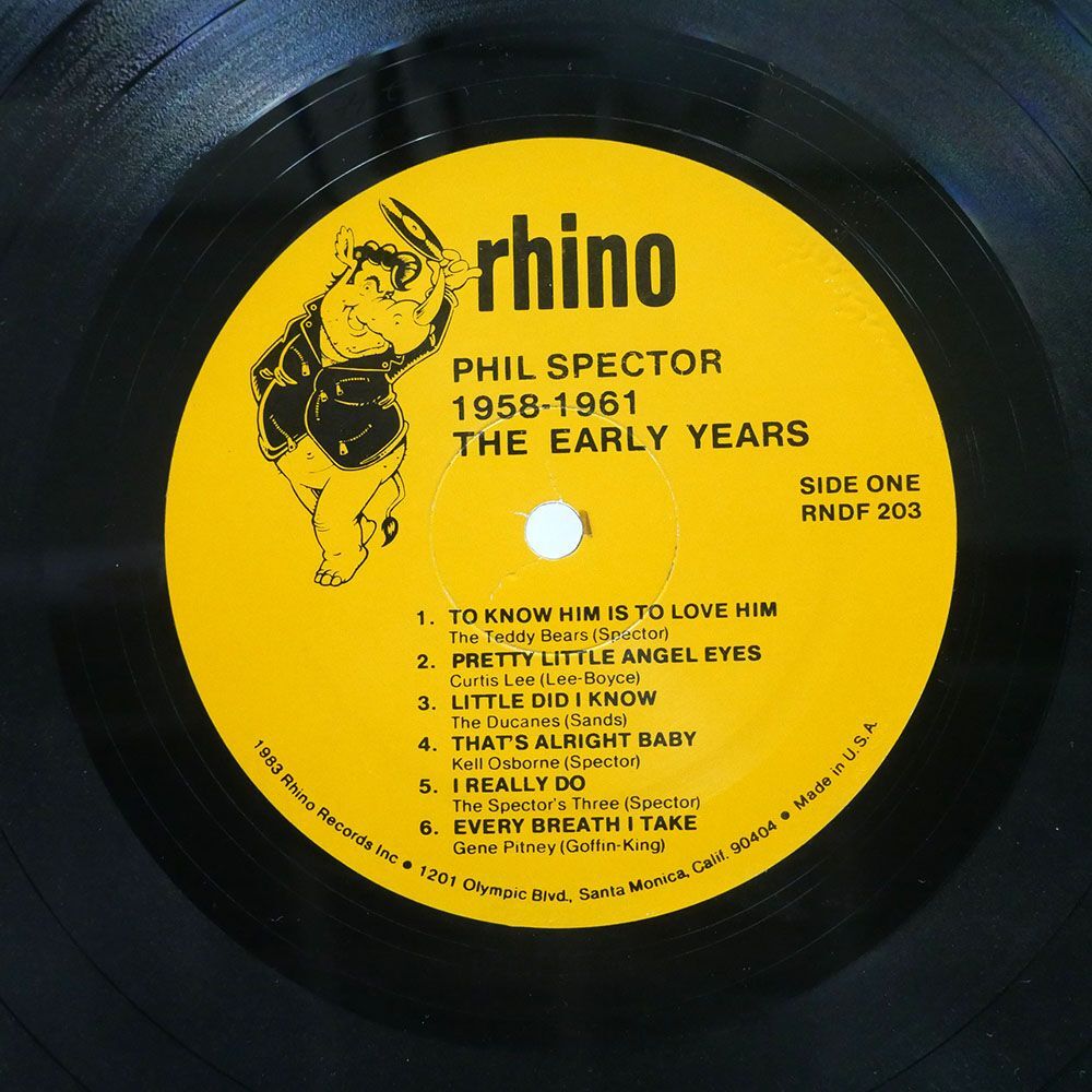 米 PHIL SPECTOR/EARLY PRODUCTIONS 1958-1961/RHINO RNDF203 LP_画像2