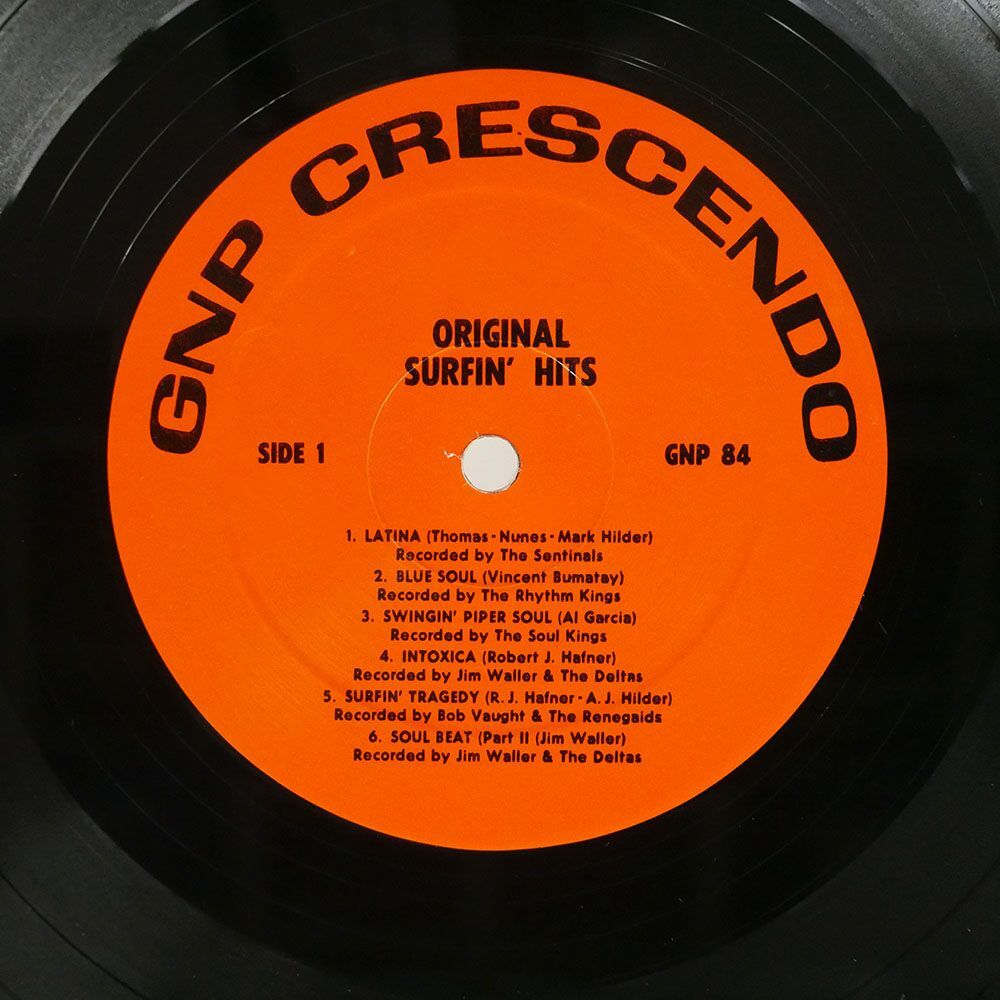 米 VA(SENTINALS 他)/ORIGINAL SURFIN’ HITS/GNP CRESCENDO GNP84 LPの画像2