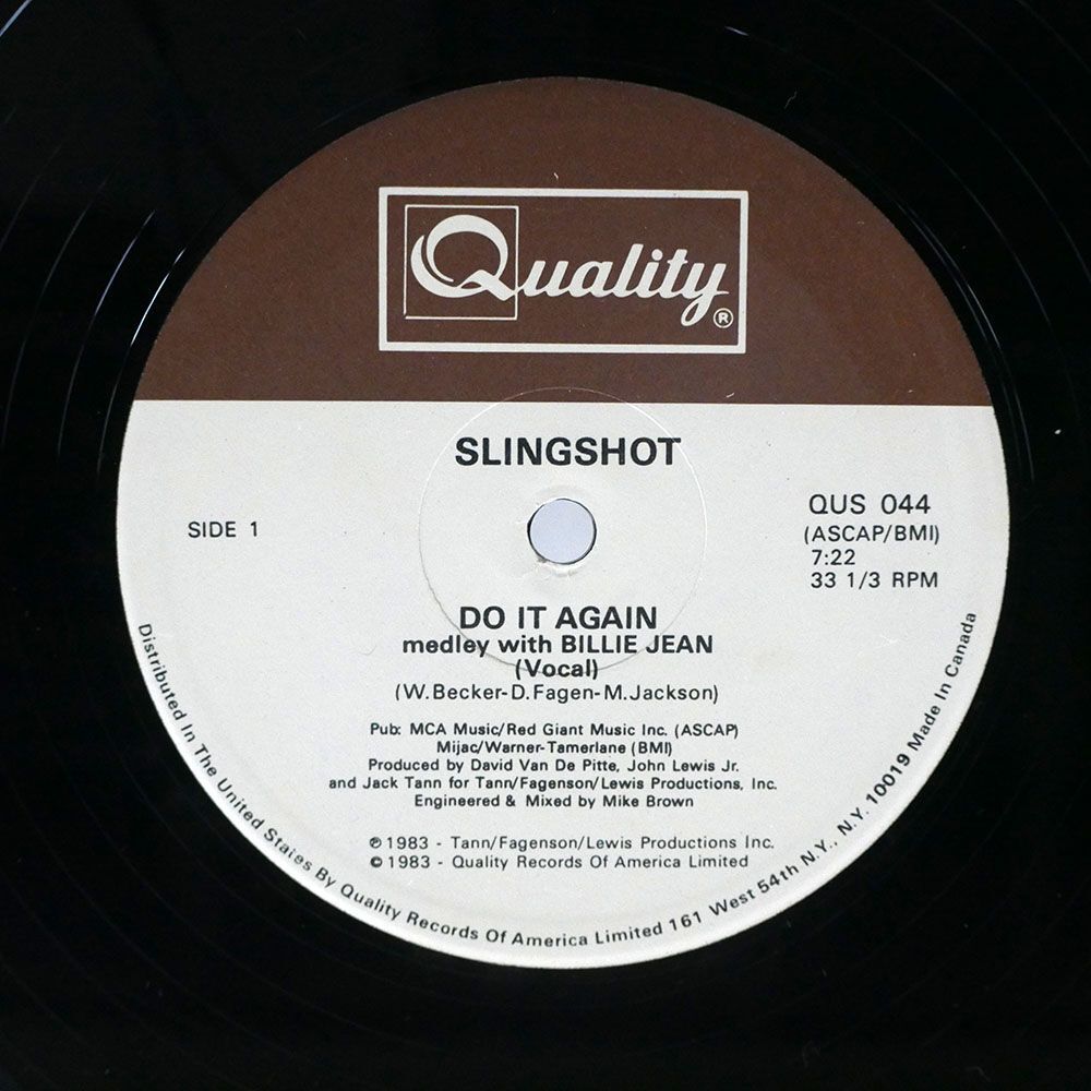 米 SLINGSHOT/DO IT AGAIN - MEDLEY WITH BILLIE JEAN/QUALITY QUS044 12の画像2