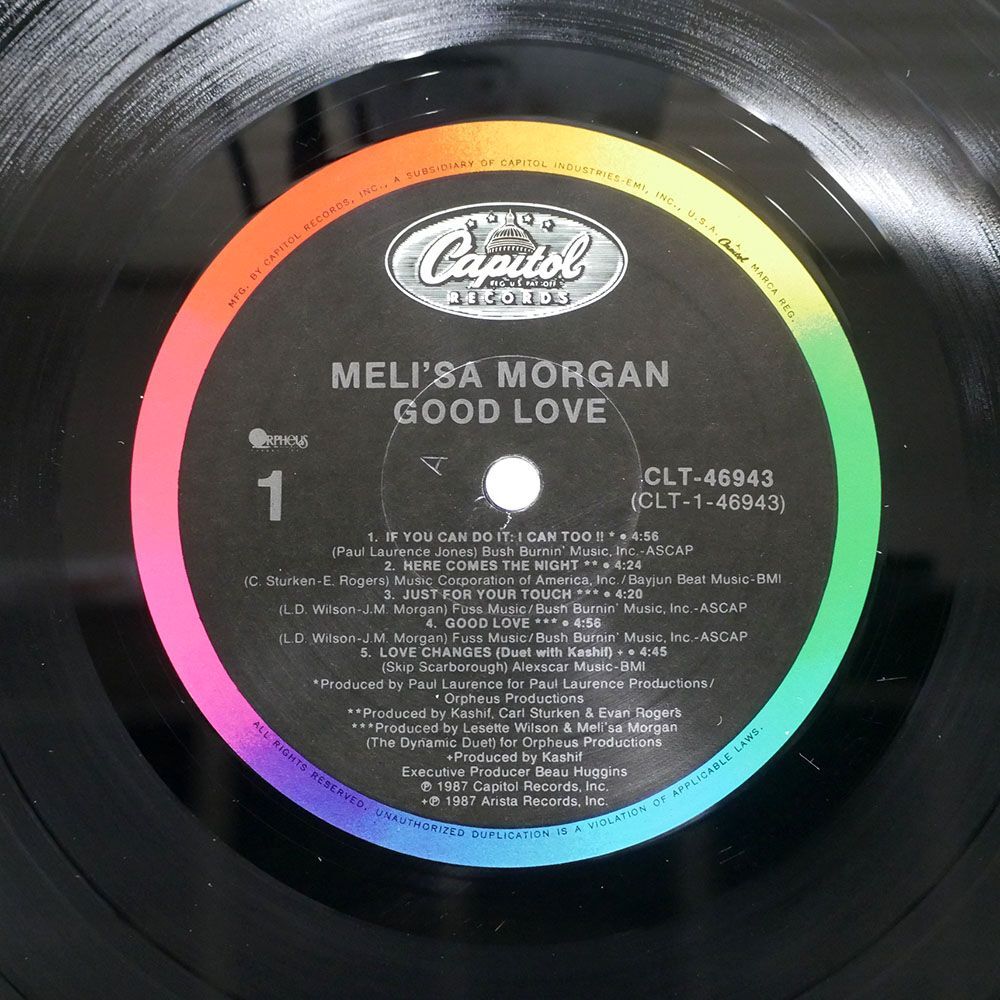 米 MELI’SA MORGAN/GOOD LOVE/CAPITOL CLT46943 LPの画像2