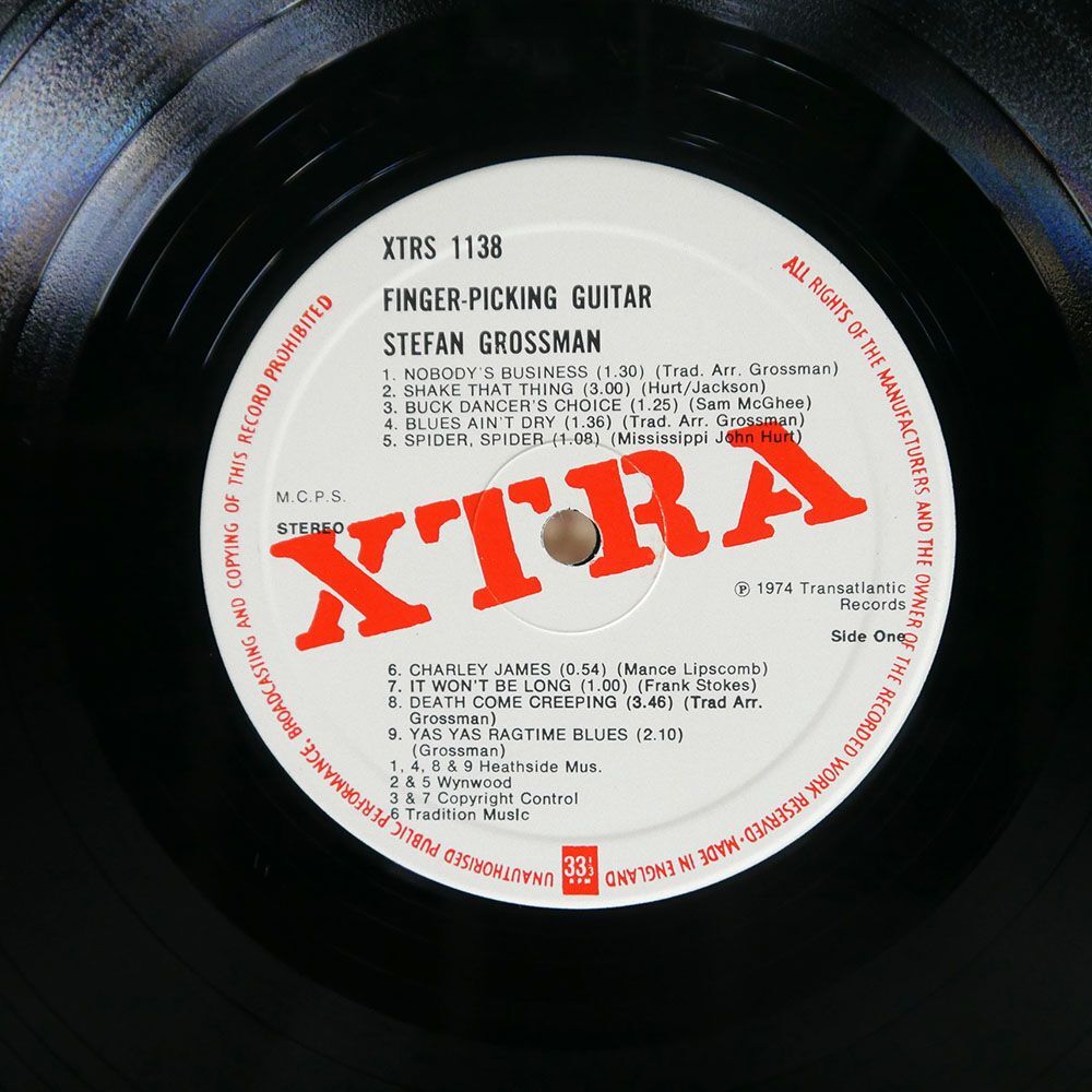 英 STEFAN GROSSMAN/FINGER-PICKING GUITAR TECHNIQUES/X-TRA XTRS1138 LPの画像2