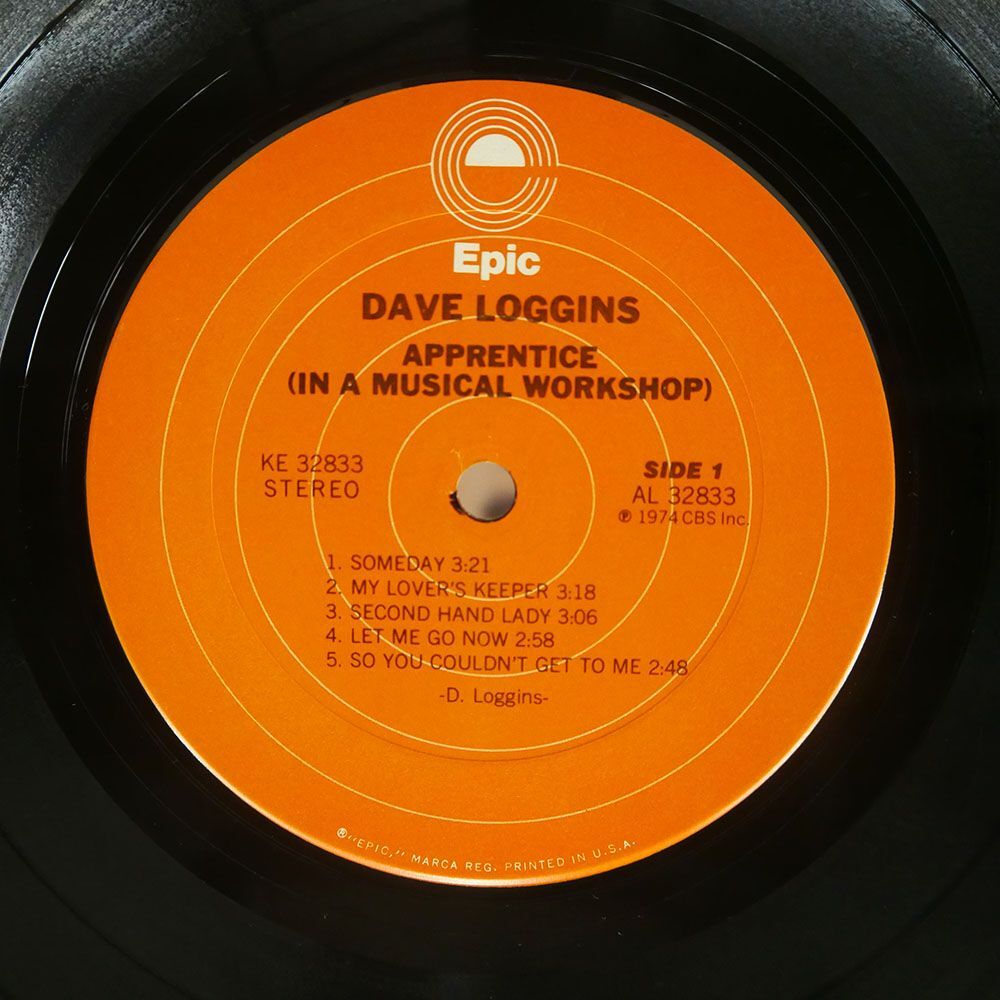 DAVE LOGGINS/APPRENTICE (IN A MUSICAL WORKSHOP)/EPIC KE32833 LPの画像2
