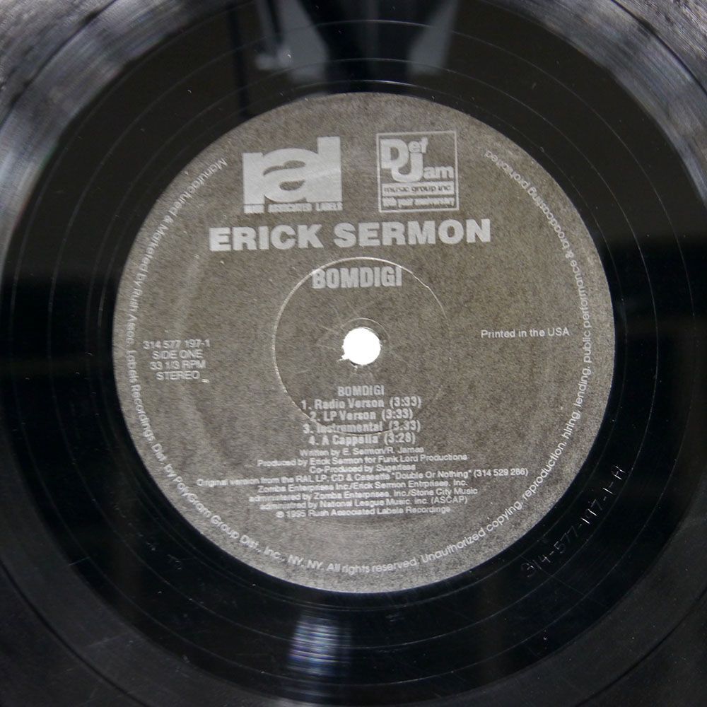 米 ERICK SERMON/BOMDIGI/RUSH ASSOCIATED LABELS 3145771971 12の画像2