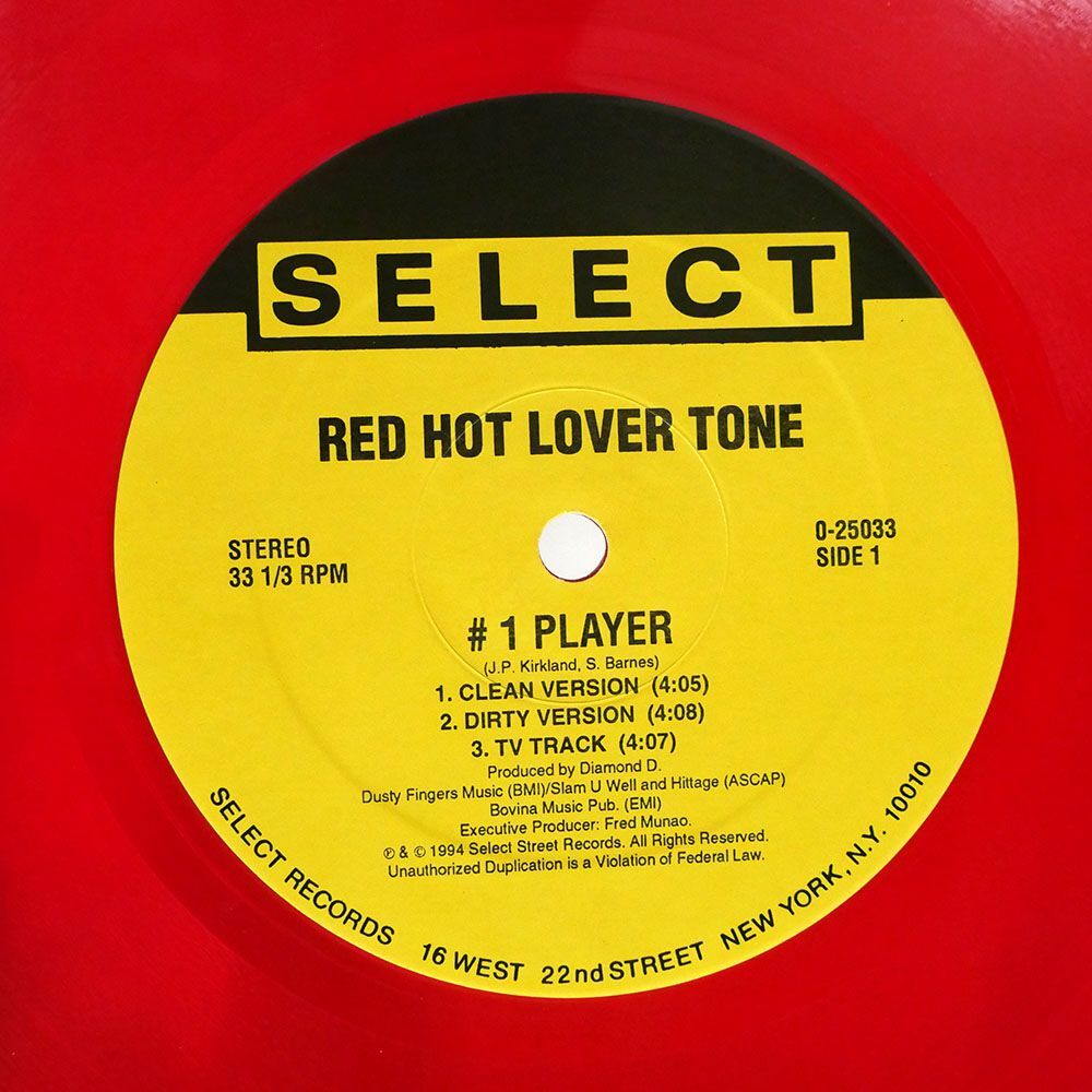 RED HOT LOVER TONE/#1 PLAYER/SE-LECT 025033 12の画像2