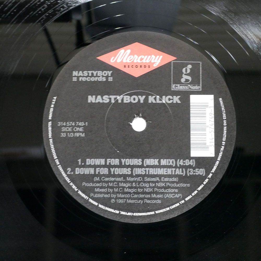 NASTYBOY KLICK/DOWN FOR YOURS/MERCURY 3145747491 12の画像1