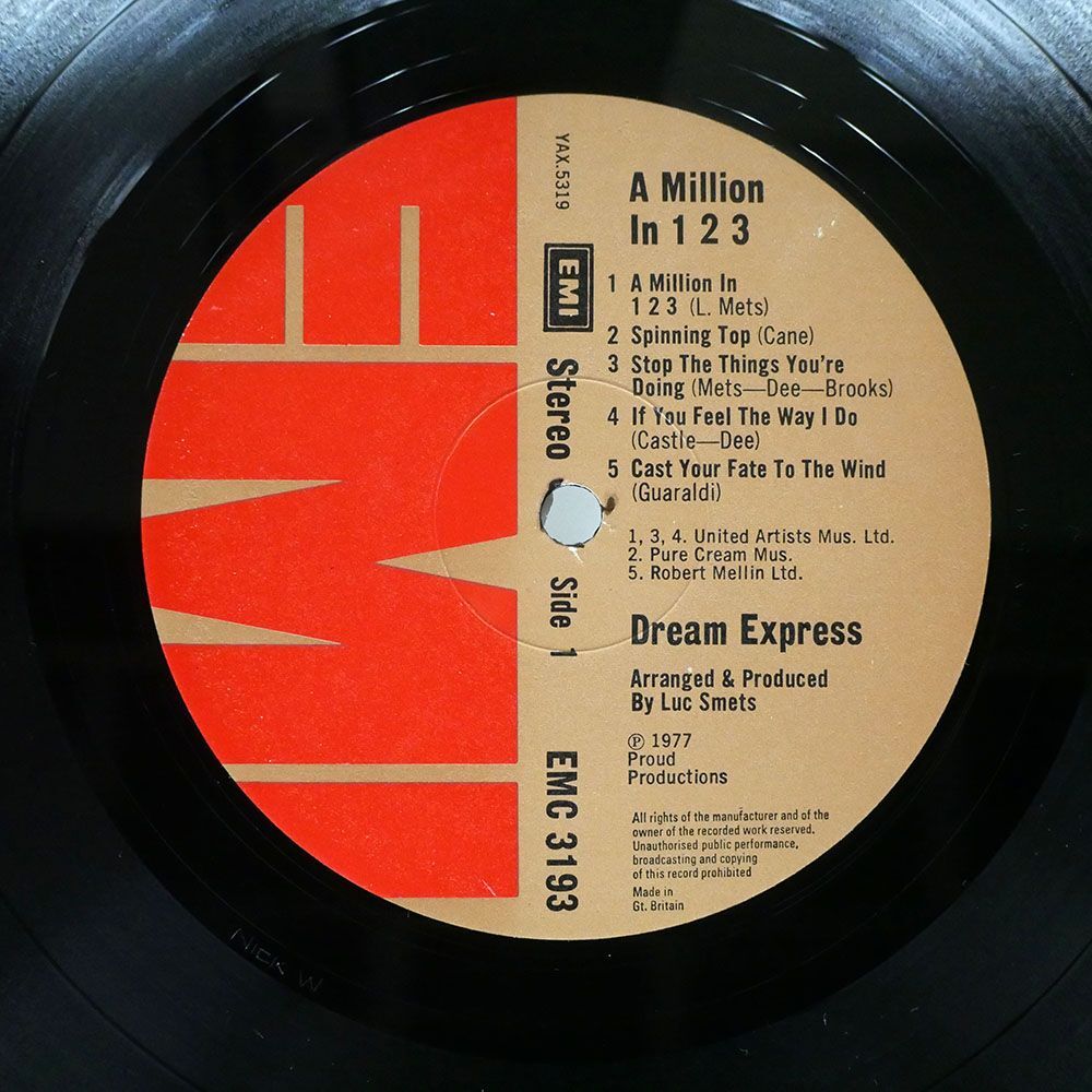DREAM EXPRESS/A MILLION IN 1, 2, 3/EMI EMC3193 LPの画像2