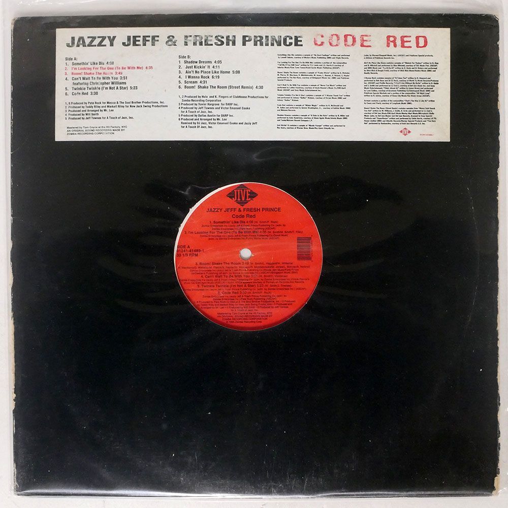 D.J. JAZZY JEFF & THE FRESH PRINCE/CODE RED/JIVE 01241414891 LPの画像1