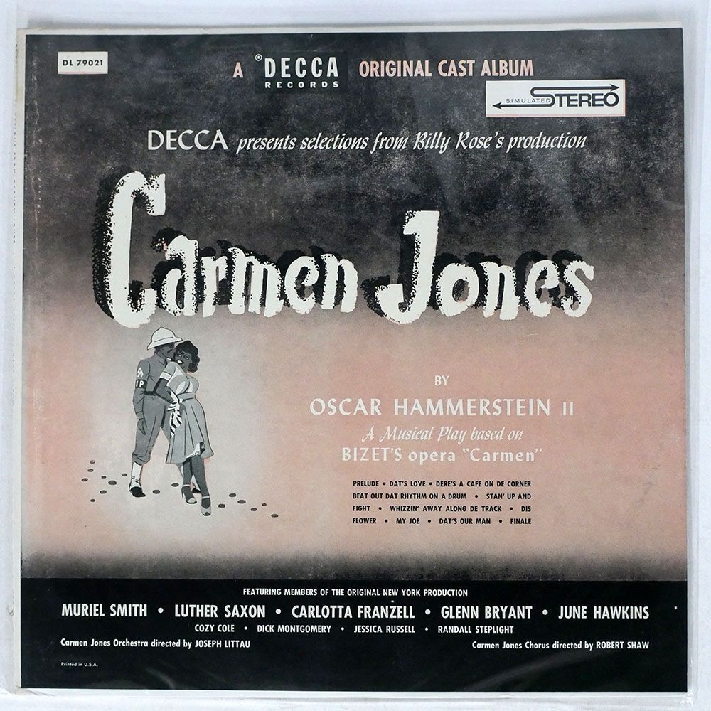 米 OSCAR HAMMERSTEIN II/CARMEN JONES/DECCA DL79021 LP_画像1