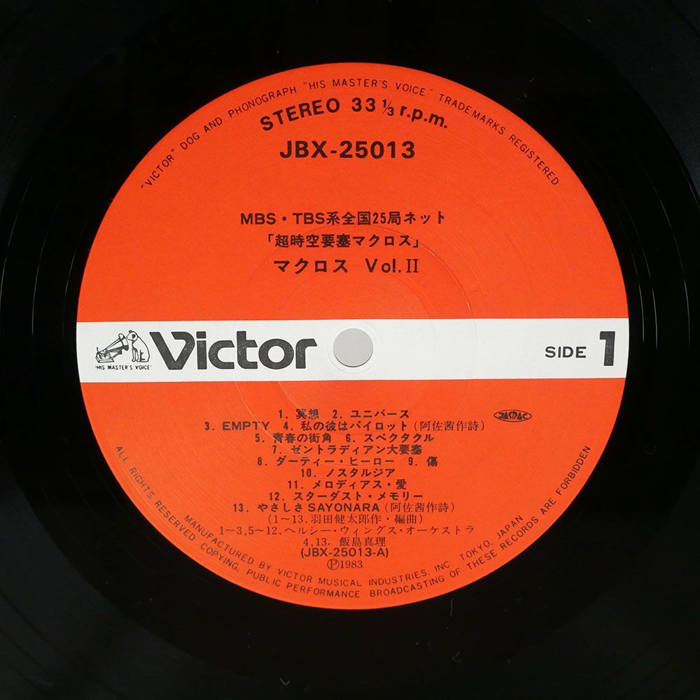 帯付き OST(羽田健太郎)/超時空要塞マクロス VOL.II/VICTOR JBX25013 LP_画像2