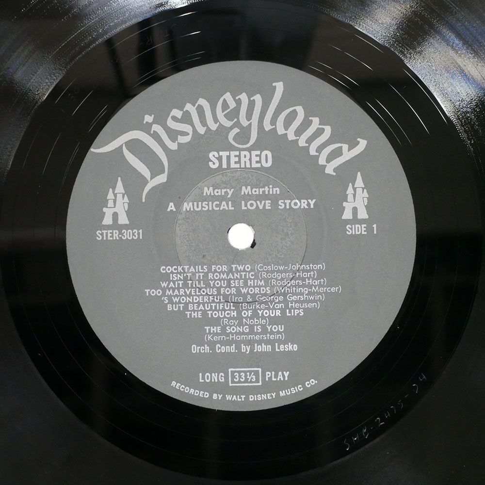 米 MARY MARTIN/A MUSICAL LOVE STORY/DISNEYLAND STER3031 LPの画像2